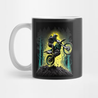 Cyber Future Dirt Bike With Neon Colors Mug